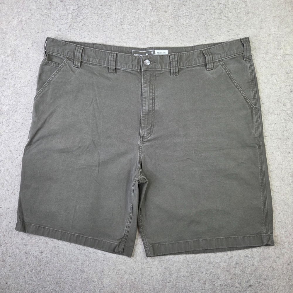 Carhartt Rigby Rugged Flex Relaxed Fit Green Stretch Canvas Work Shorts Men's 46